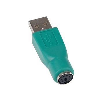 Перехідник клавіатури-мишки Lucom USB2.0 A-PS2 M/F x1 адаптер Combo-клавіатури Pas зелений(62.09.8026)