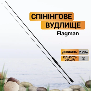 Спінінгове вудлище Flagman '24 Blackfire 76M 2.29м 5-25г B76M