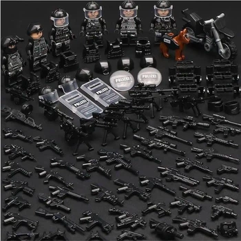 Фігурки SWAT ПОЛІЦІЯ + МОТОЦИКЛ, конструктор .