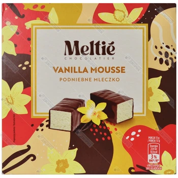 Конфеты суфле в шоколаде MELTIE вкус ваниль птичье молоко 380 г
