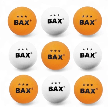 Мяч для настольного тенниса BAX 3* white/orange 9 шт