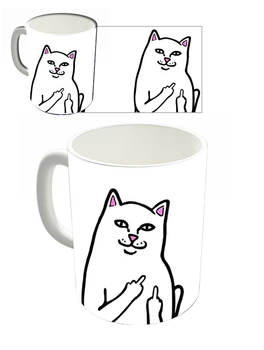 Чашка белая кот Ripndip (z0662)