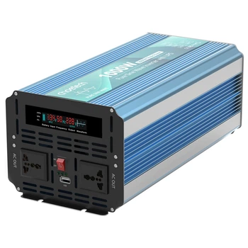 Инвертор Choetech с зарядкой, функция ИБП 12\220V 1000Вт, чистая синусоида (INV-C1000WUPS-EU)