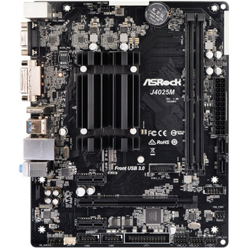 Материнская плата ASRock J4025M Micro-ATX Integrated CPU 8 ГБ HDMI/DVI/VGA