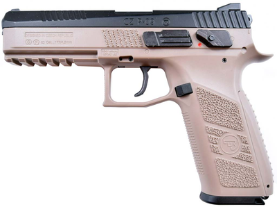 Пневматический пистолет ASG CZ P-09 Black/FDE Blowback Pellet