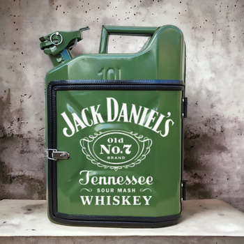 Подарочная канистра мини-бар с дозаправкой 10л Jack Daniels, uwest, Темно-зеленая