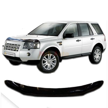 Дефлектор капота (мухобойка) Land Rover Freelander II 2007+ (S-кріпл) (VIP)