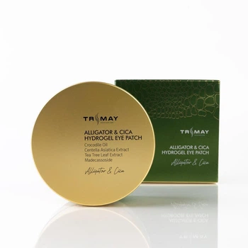 Заспокійливі патчі з маслом крокодила та центелою Trimay Alligator & CICA Hydrogel Eye Patch