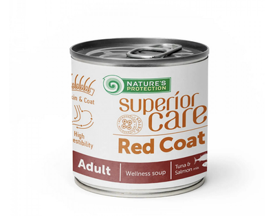 Консервы Nature's Protection Superior Care для рыжих собак всех пород, суп с лососем и тунцом, 140 г
