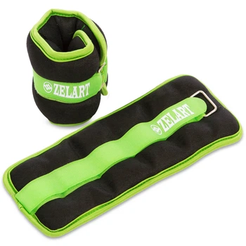 Утяжелители для рук и ног Zelart My Fit FI-2502-2 2 шт по 1 кг черно-зеленый