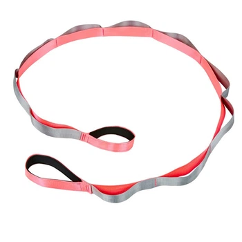 Стрічка для розтяжки Zelart Stretch Strap My Fit 8369 10 петель рожевий-сірий
