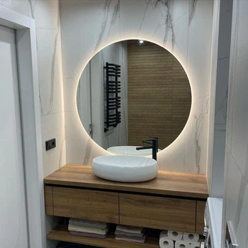 Кругле дзеркало Comfort Vision діаметр 100 см з LED підсвіткою на стіну