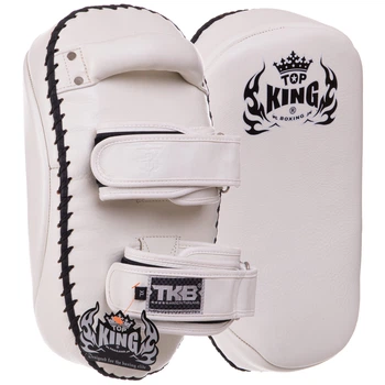 Пады для тайского бокса Тай-пэды 40x21x11см кожа TOP KING Ultimate цвет белый TKKPU-XL