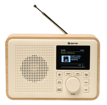 Odbiornik radiowy Denver DAB-60 Lightwood (5706751064630)