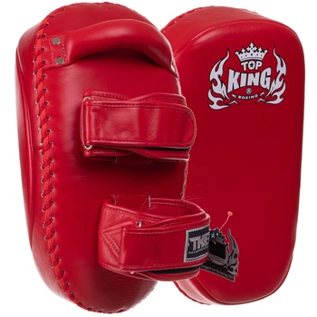 Пады для тайского бокса Тай-пэды 40x21x11см кожа TOP KING Ultimate цвет красный TKKPU-XL