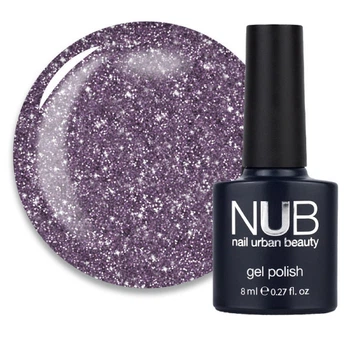Гель-лак NUB 110 Pegasus фиалковое серебро с блестками и слюдой 8 мл (096200206854)