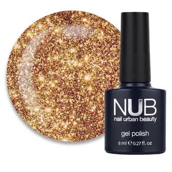 Гель-лак NUB 116 Apus бронзово-зеленый с блестками и слюдой 8 мл (096200206915)