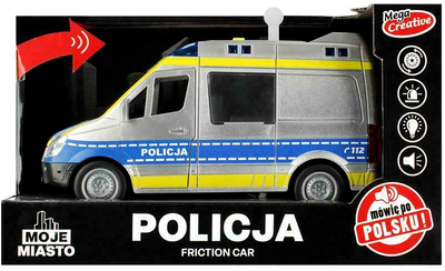 Поліцейський фургон Euro-Trade зі світлом і звуком 24 см (5904335881868)