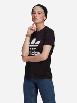 T-shirt damski bawełniany adidas Trefoil Tee 36 Czarny (4064044803672)