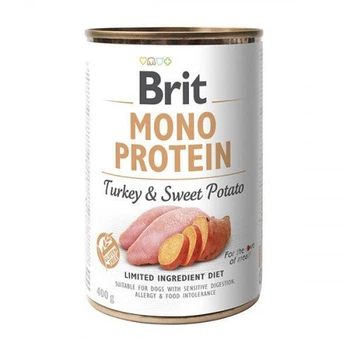 Влажный корм Brit mono protein Turkey & Sweet Potato для собак индейка и сладкий картофель 400г