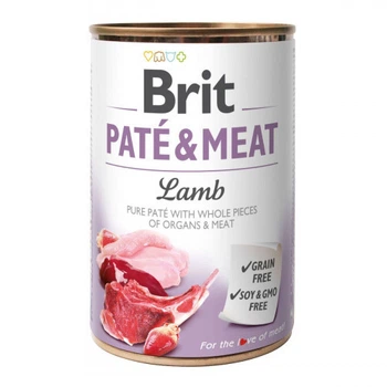 Вологий корм Brit Pate & meat dog Lamb консерва для собак курка та ягня 400г