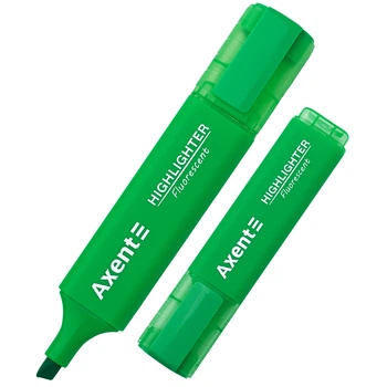 Маркер Axent Highlighter 1-5 мм клиновидный зеленый (2537-04-A)