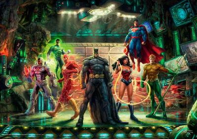 Puzzle Schmidt Thomas Kinkade Studios DC The Justice League 69.3 x 49.3 cm 1000 elementów (4001504575915)