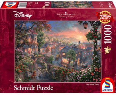 Puzzle Schmidt Thomas Kinkade Lady And The Tramp 69.3 x 49.3 cm 1000 elementów (4001504594909)