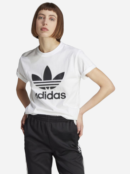 T-shirt bawełniany damski adidas IK4036 S Biały (4066763497422)