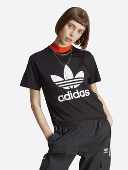 T-shirt bawełniany damski adidas IK4035 S Czarny (4066763495015)