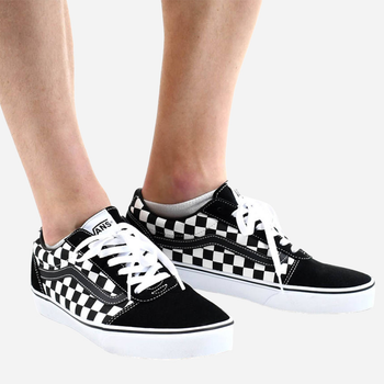 Чоловічі кеди низькі Vans Ward Checkered 45 (11.5US) Чорний/Білий (191931305873)