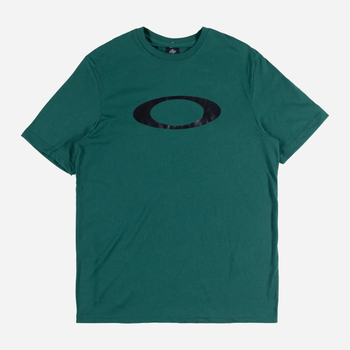 Футболка бавовняна довга чоловіча Oakley O-Bold Ellipse T-shirt 457132-78S L Темно-зелена (8056153220330)