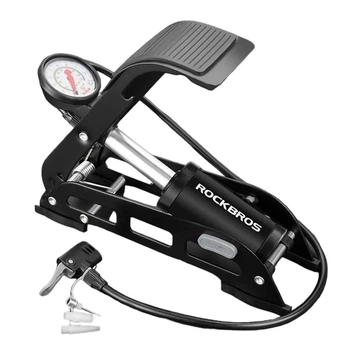 Насос / помпа ножний з манометром ROCKBROS FP540BK 160 psi / 11 бар (RB-FP540BK-4813)