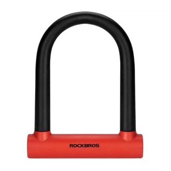 Замок скоба / U-образный велосипед ROCKBROS RKS610 Черный с красным (RB-RKS610-4753)