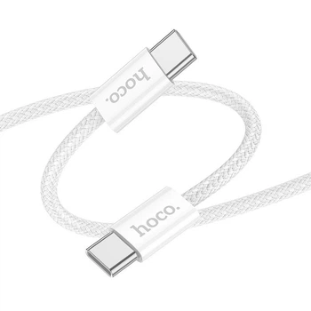 USB кабель Type-C на Type-C HOCO Source 60W charging data cable (1m, PD2.0, 60W, 20V 3A). White