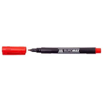 Маркер Buromax водостойкий 1 мм красный (BM.8704-05)