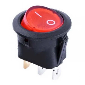 Перемикач Daier KCD5 2 101N RED 3pin 6A 250V