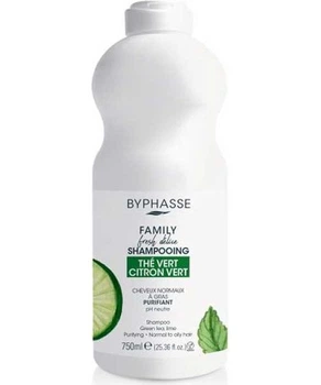 Шампунь для нормальных и жирных волос Byphasse Family Fresh Delice c лаймом и зеленым чаем 750 мл