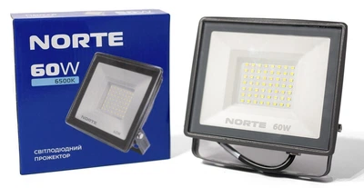 Прожектор NORTE 1-NSP-1206 Spotlight 60 Вт 6500К — мощный LED прожектор для уличного и наружного освещения