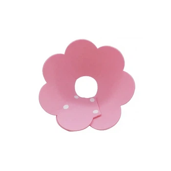 Воротник-подушка для кошек Lesko DT-1063 Flower Pink S послеоперационный защитный от вылизывания