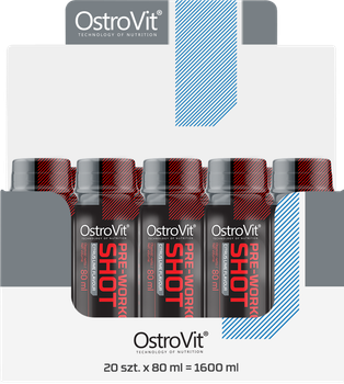 Kompleks przedtreningowy OstroVit Shot 20 x 80 ml Cytrusowo-limonkowy (5903933905525)