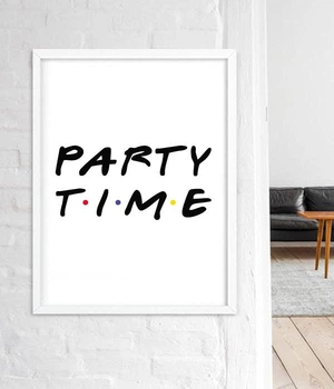 Постер для вечірки у стилі серіалу Друзі "Party time" А3 (F1130)