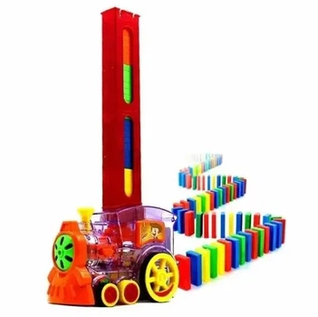 Конструктор іграшка-поїзд доміно, DOMINO Happy Truck sciries COLORS 100 деталей