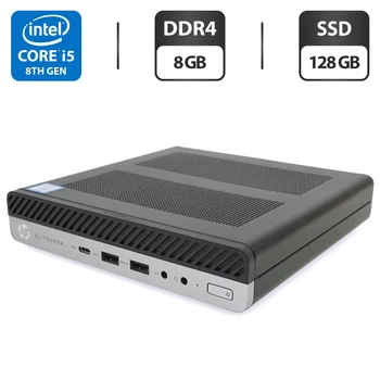 Неттоп HP EliteDesk 800 G4 Desktop Mini USFF / Intel Core i5-8500 (6 ядер по 3-4.1 GHz) / 8 GB DDR4 / 128 GB SSD /UHD Graphics 630 / DisplayPort б/у
