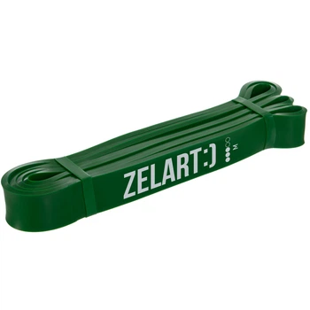 Резина петля для подтягиваний и тренировок лента силовая Zelart POWER BANDS Pro (латекс, 2080x29x4,5мм, жесткость M, нагрузка 16-39кг, зеленый) (FI-0889-3)