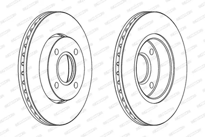 Диск гальмівний FORD ESCORT, FERODO (DDF423)