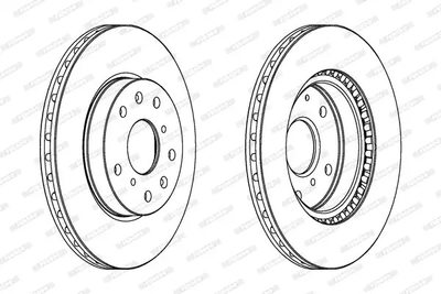 Диск гальмівний SUZUKI SX4, FIAT SEDICI, FERODO (DDF1620C)