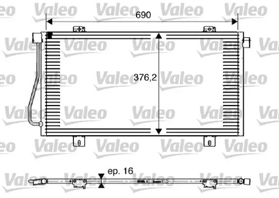 Радіатор, конденсор кондиціонера NISSAN INTERSTAR, RENAULT MASTER, VALEO (817742)