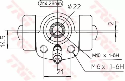 Цилиндр тормозной рабочий AUDI 50, VW JETTA, TRW (BWA108)