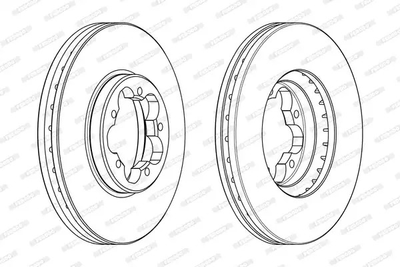 Диск тормозной FORD TRANSIT, FERODO (DDF2469)